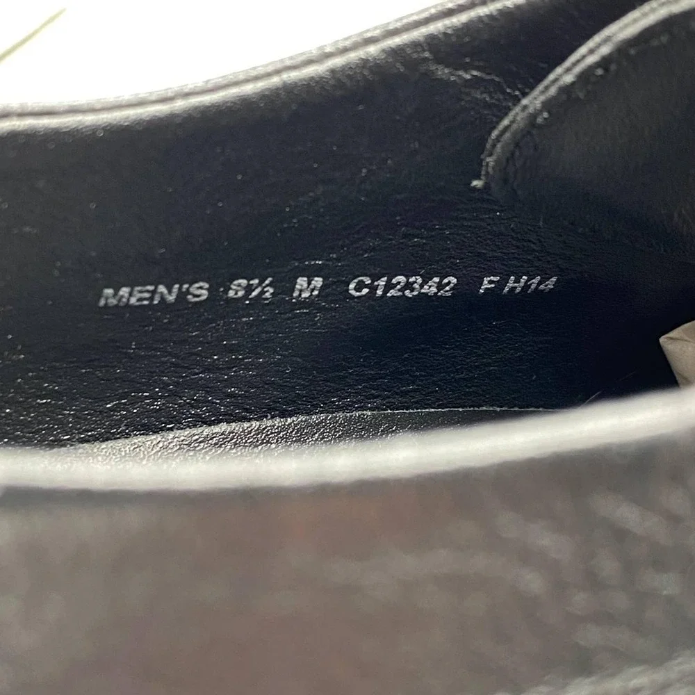 Cole Haan Kilgore Apron Ox Oxford Dress Shoes Mens 8.5 Black‎ Leather Square Toe